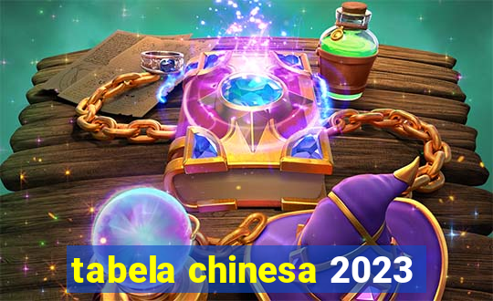 tabela chinesa 2023